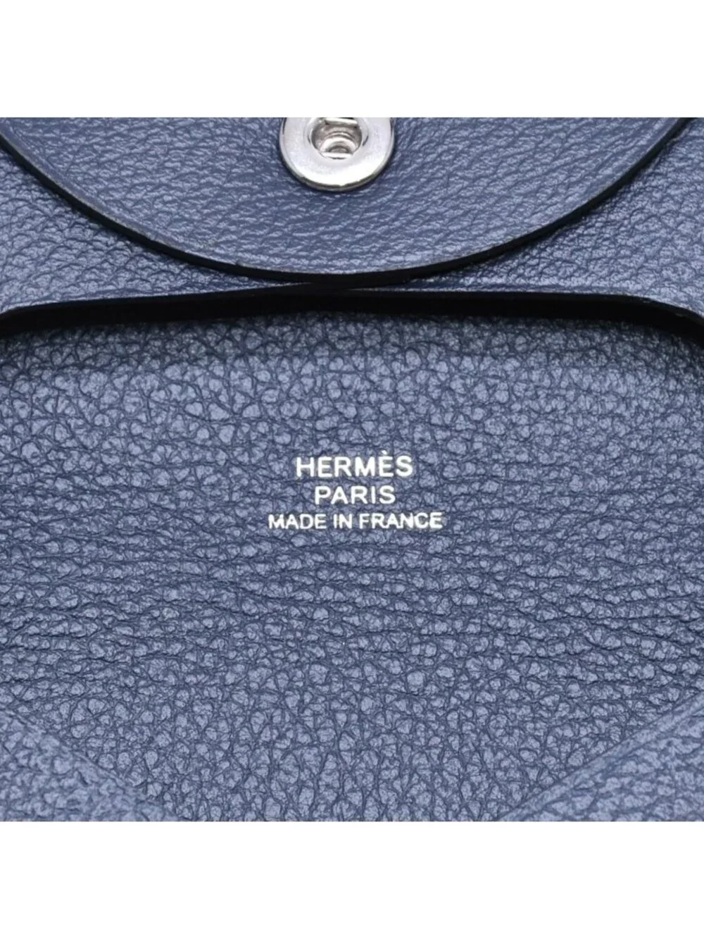 Hermes Wallet Coin Purse Bastia Silver Veau Epsom